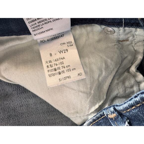 Levi's Signature Blue Mid Rise Capri Jeans Size 8 W29 Cotton Polyester - Picture 5 of 8